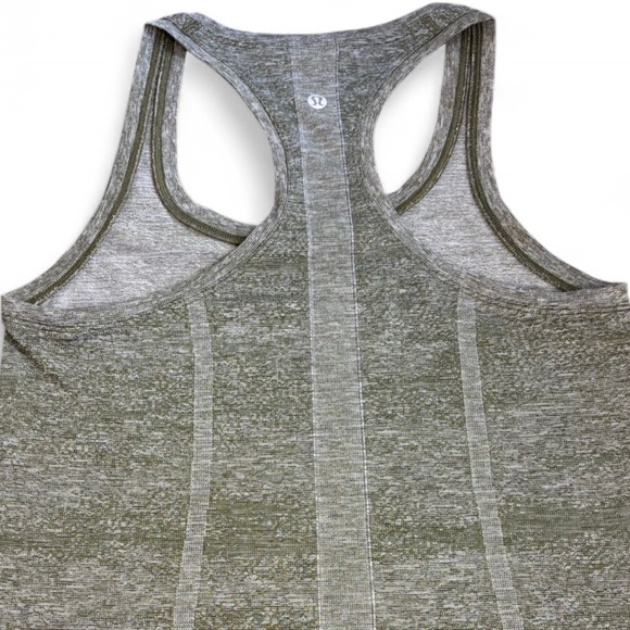 Lululemon Swiftly Tech Racerback Tank Size 6 Heathered Green Swift Stride - Picture 2 of 4